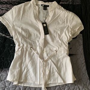 Carole Little White Blouse